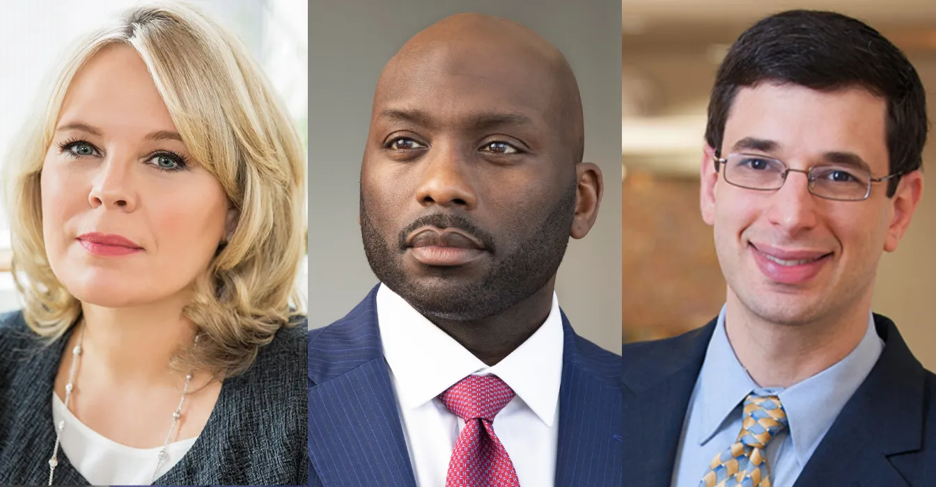 Jennifer Selendy of Selendy Gay Elsberg; Taj Clayton of Kirkland; Brent Landau of Hausfeld