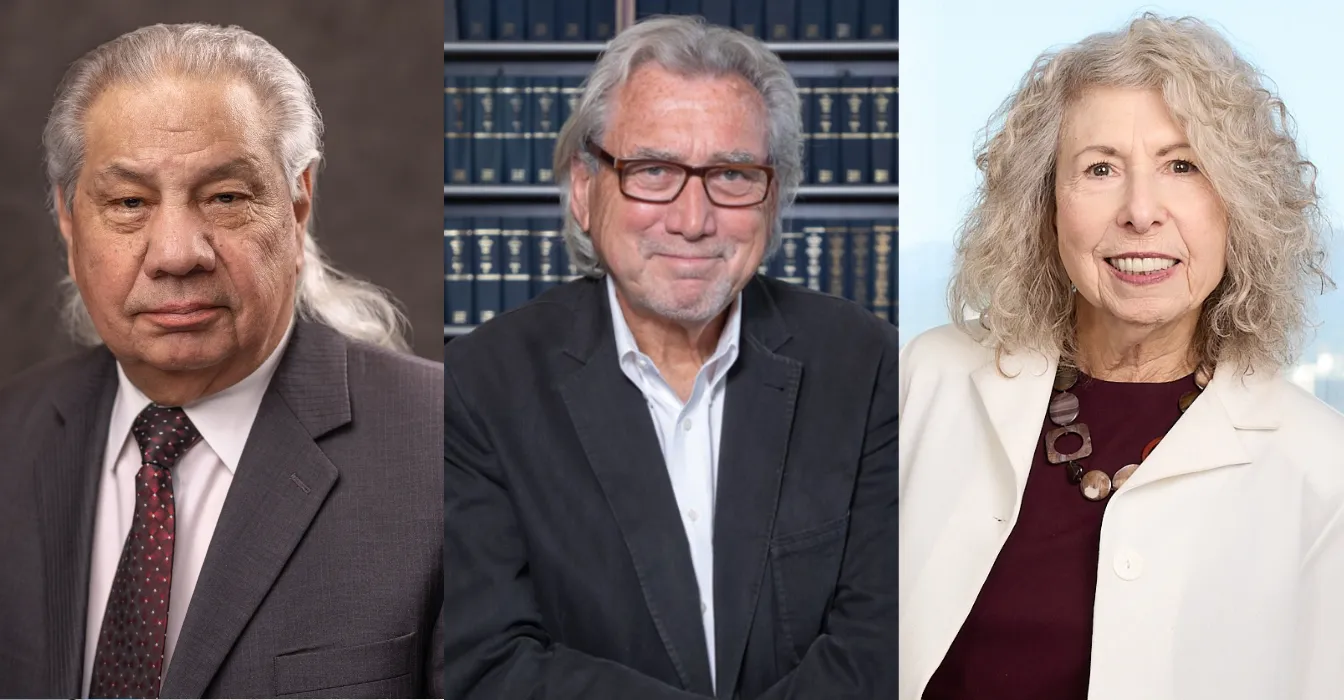 John Echohawk, Executive Director of the Native American Rights Fund; Michael Pitt, founding partner of Pitt McGehee; and Barbara Rubin, senior counsel at Glaser Weil.