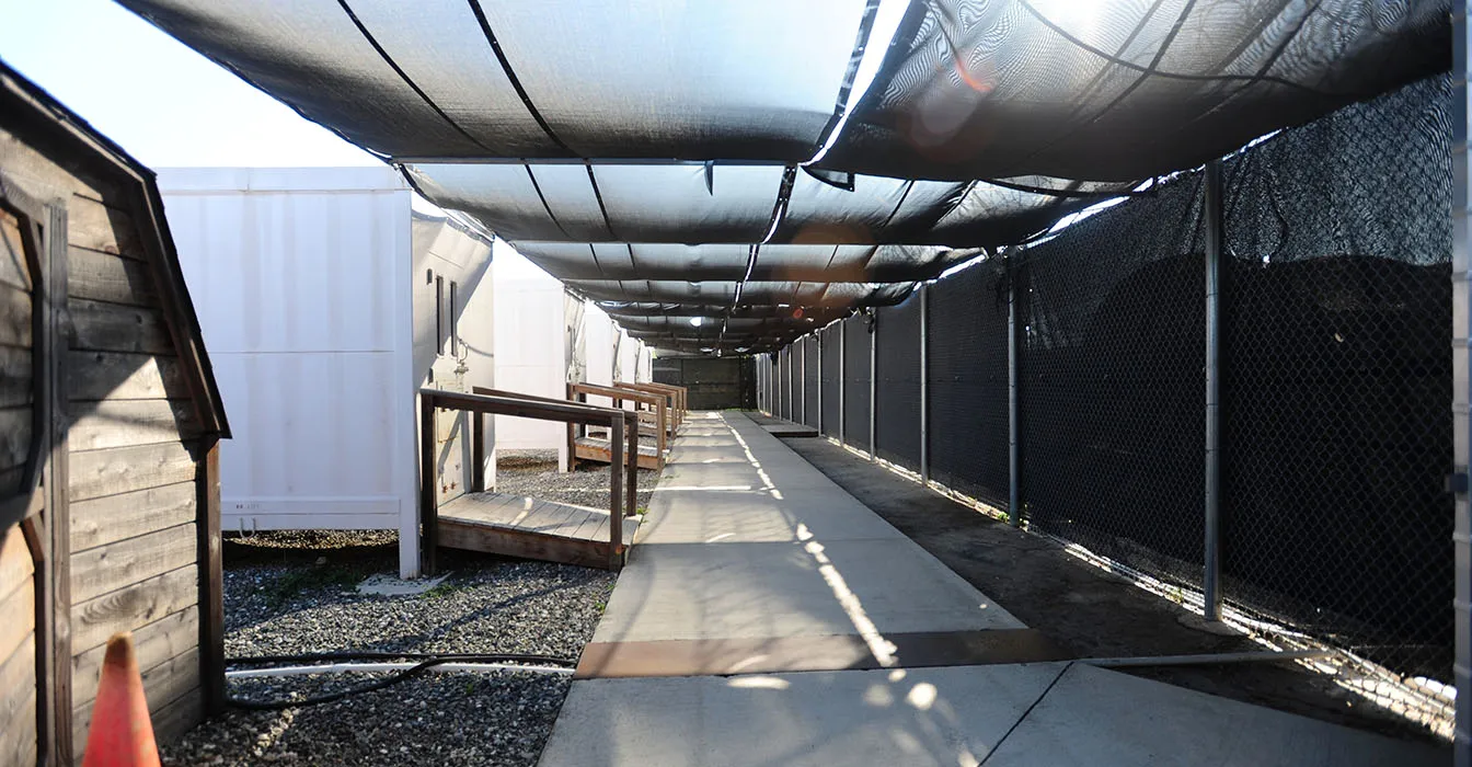 A view of the detainee holding cells near the court where the five Sept. 11 defendants will be tried. (Photo courtesy of Joint Task Force Guantanamo, Public Affairs.)