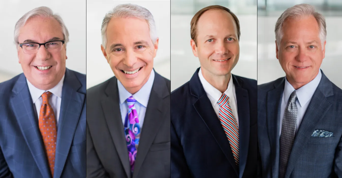 Core members of Androvett Legal Media and Marketing (left to right): Mike Androvett, Mark Annick, Zack McKamie and Scott Parks.