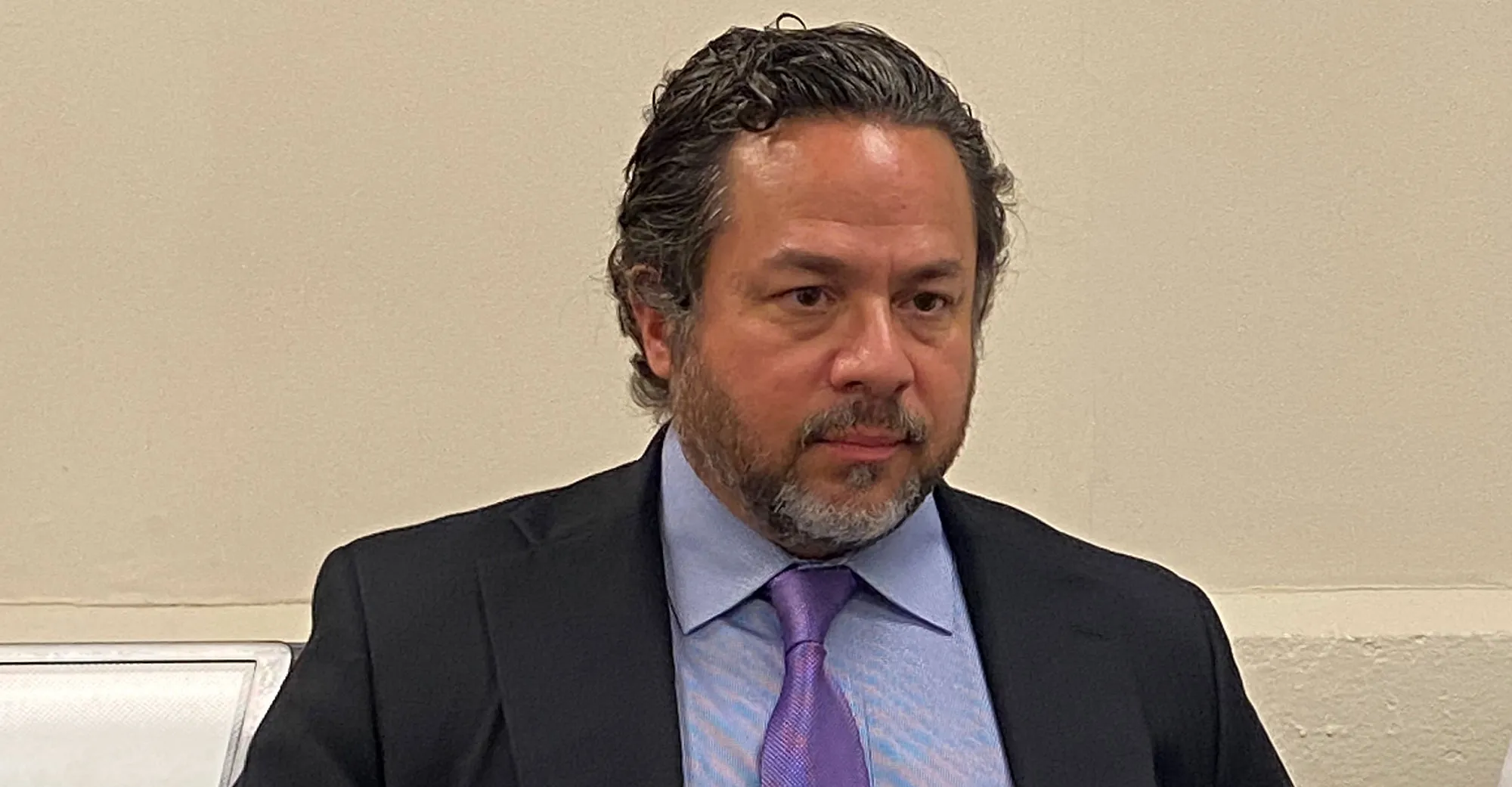 Defense lawyer Brian Bouffard took questions after Tuesday's arraignment.